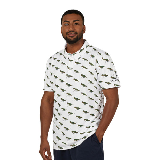 Dinosaur Print Unisex Polo Shirt - Fun and Stylish Casual Wear