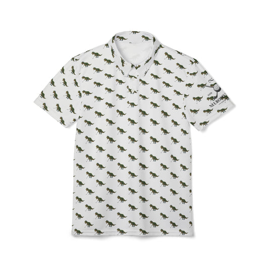 Dinosaur Print Unisex Polo Shirt - Fun and Stylish Casual Wear